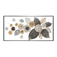 WANDDEKO Metall  - Goldfarben/Grau, Basics, Metall (120/59/7cm)