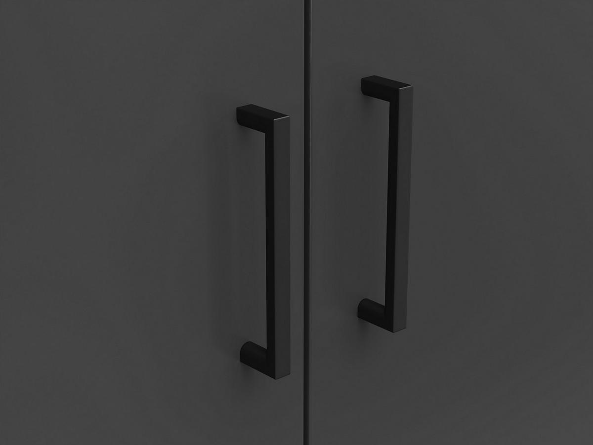 VIŠENAMENSKI ORMAR grafitno siva  80/147/40 cm  - crna/antracit, Moderno, pločasti materijal/plastika (80/147/40cm) - Carryhome