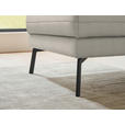 ECKSOFA  in Flachgewebe Naturfarben Armteilverstellung, Relaxfunktion, Drehsitzfunktion  175-224/255-365 cm  - Schwarz/Naturfarben, Design, Textil/Metall (175-224/255-365cm) - Dieter Knoll