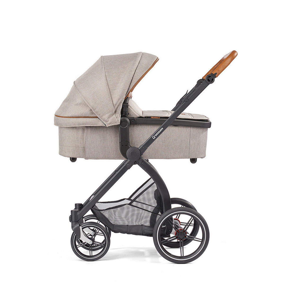 KOMBIKINDERWAGEN FX4 Swing Set  - Cognac/Graubraun, Basics, Textil (100/55/130cm) - Gesslein