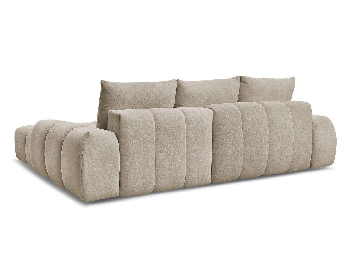 ECKSCHLAFSOFA EVEREST  mit Rücken echt, Armteil links, Armteil rechts Struktur Taupe  - Taupe/Schwarz, MODERN, Kunststoff/Textil (318/180cm) - Livetastic