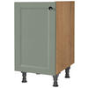 SPÜLENUNTERSCHRANK 45/87/56 cm  in Grün, Eichefarben  - Eichefarben/Schwarz, MODERN, Holzwerkstoff/Metall (45/87/56cm) - Nobilia