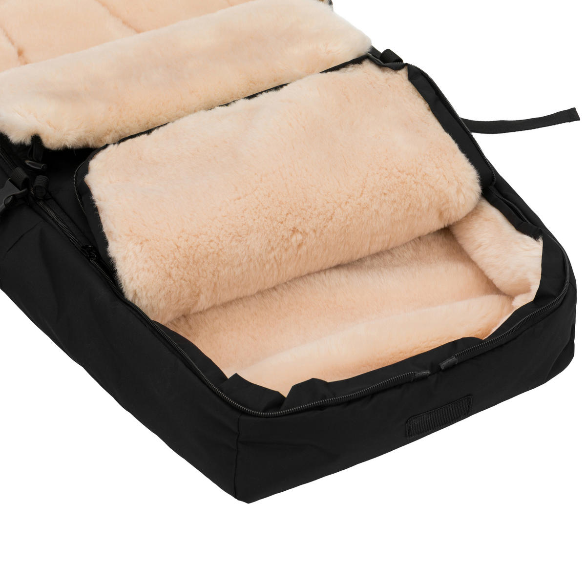 BUGGY-FUSSSACK Vegan  - Schwarz, Trend, Kunststoff/Textil (50/100cm) - Jimmylee