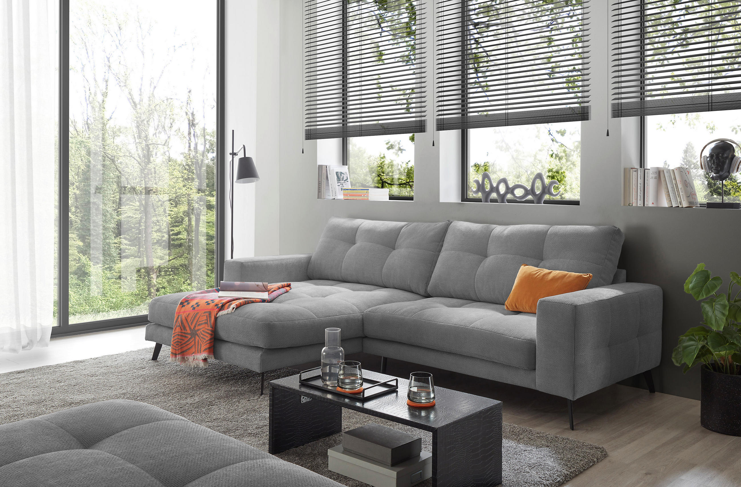 Livetastic ROHOVÁ SEDAČKA, textil, šedá