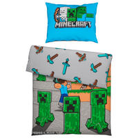 DEČJA POSTELJINA 140/200 cm tekstil višebojna  - višebojna, Konvencionalno, tekstil (140/200cm) - Minecraft
