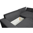 ECKSOFA Anthrazit Cord  - Anthrazit/Schwarz, KONVENTIONELL, Kunststoff/Textil (245/153cm) - Carryhome