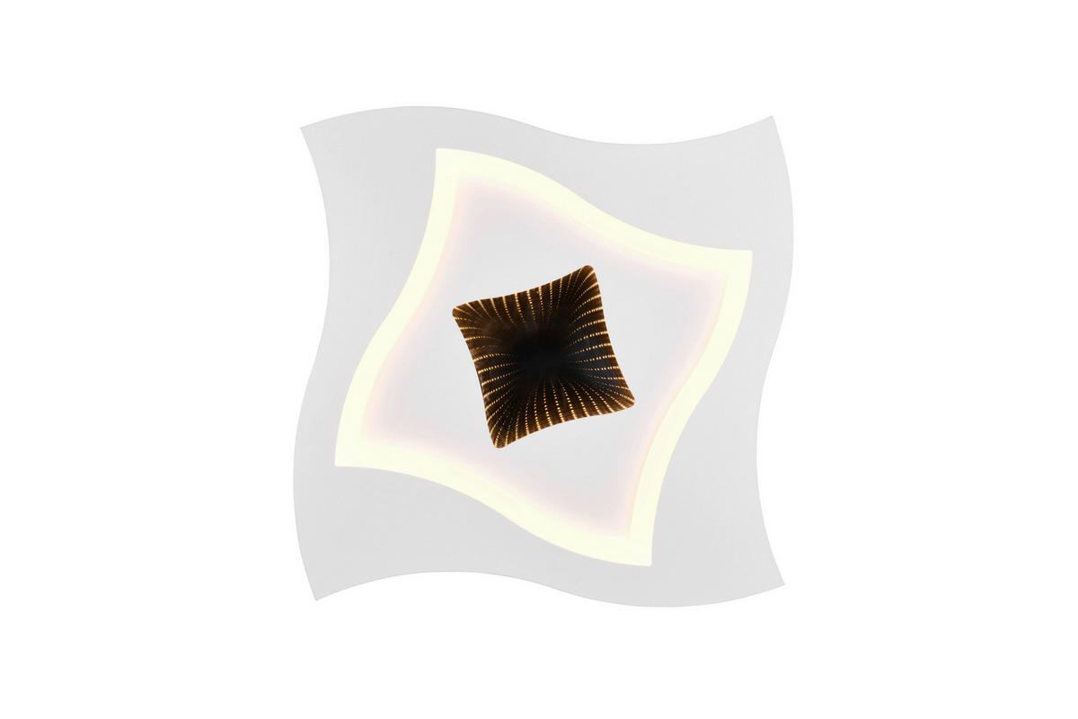 Plafonieră Cu Led - alb, Design, metal (50/50/6cm)