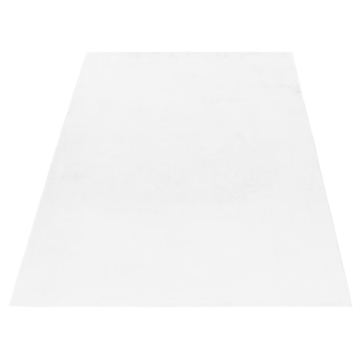 HOCHFLORTEPPICH 60/110 cm Pouffy Weiß  - Weiß, Basics, Textil (60/110cm)