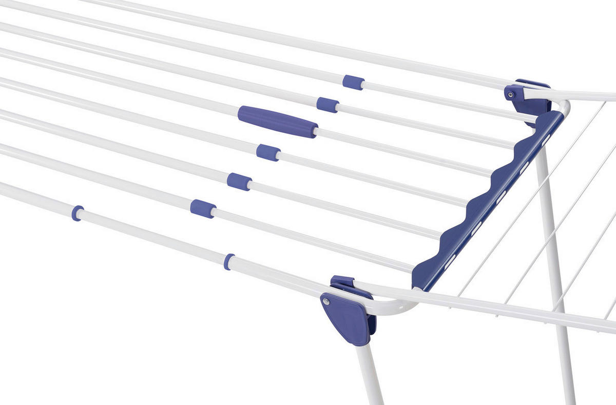 STANDTROCKNER Extendable 230 Solid 56,3/117,5/7 cm  - Blau/Weiß, Basics, Kunststoff (56,3/117,5/7cm) - Leifheit