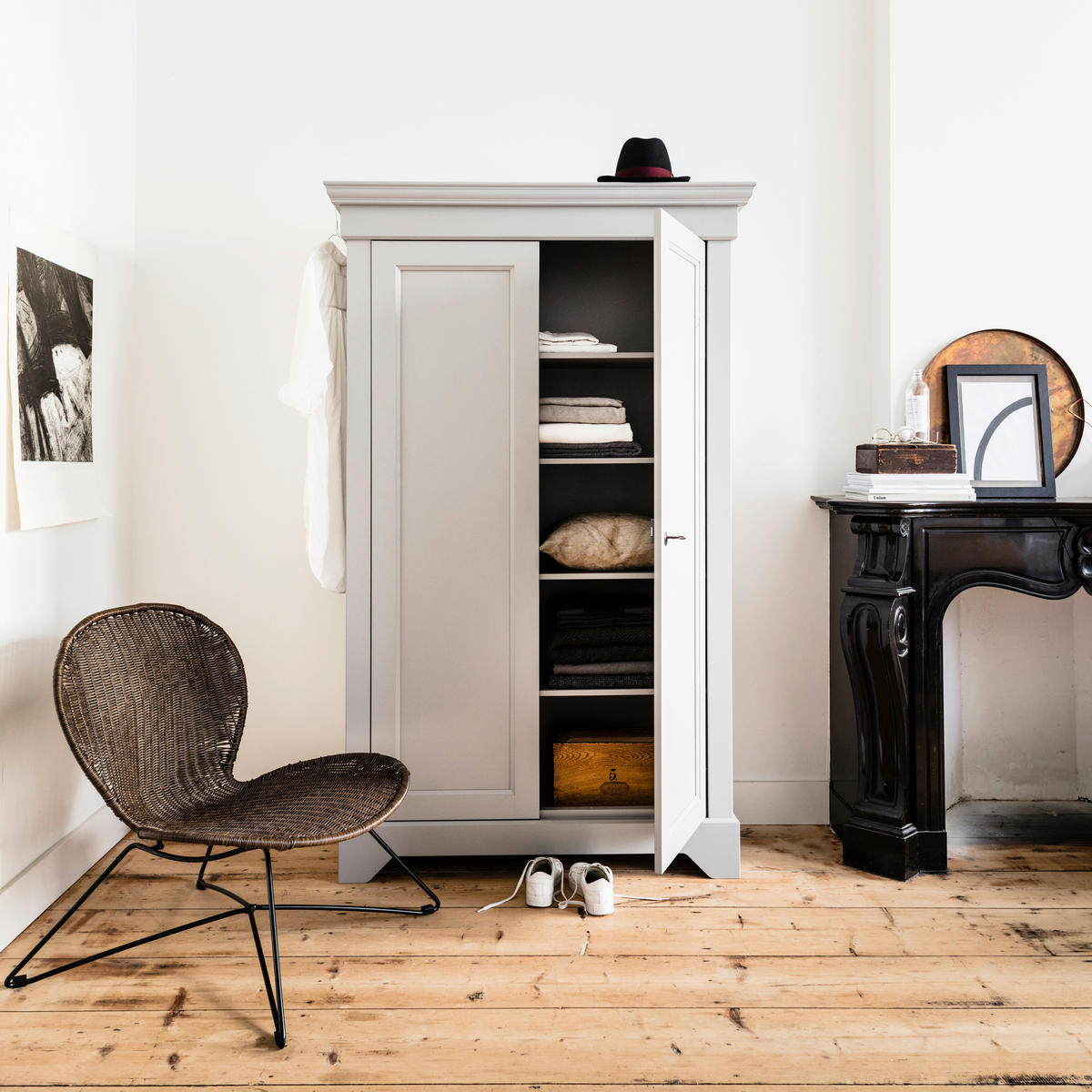 KOMMODE Isabel  in 118/191/47 cm  - Grau, Design, Holz/Metall (118/191/47cm) - Livetastic