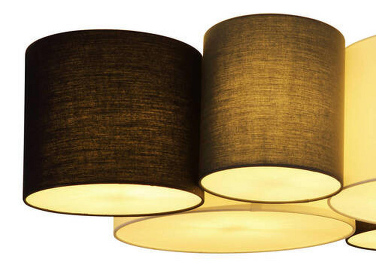DECKENLEUCHTE 90/76/26 cm   - Opal/Weiß, LIFESTYLE, Kunststoff/Textil (90/76/26cm) - Globo