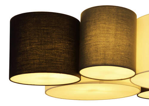 Thumbnail - Globo Deckenleuchte, Opal, Weiß, Metall, Kunststoff, Textil, 90x76 cm, Lampen & Leuchten, Innenbeleuchtung, Deckenleucht...