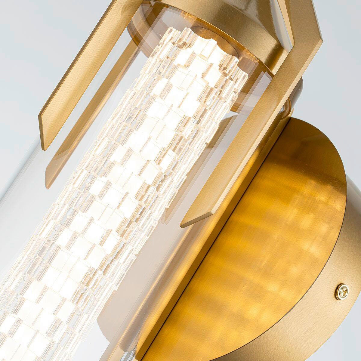 LED-WANDLEUCHTE 18/50,5/18 cm    - Goldfarben, Basics, Glas/Metall (18/50,5/18cm) - Elstead Lighting