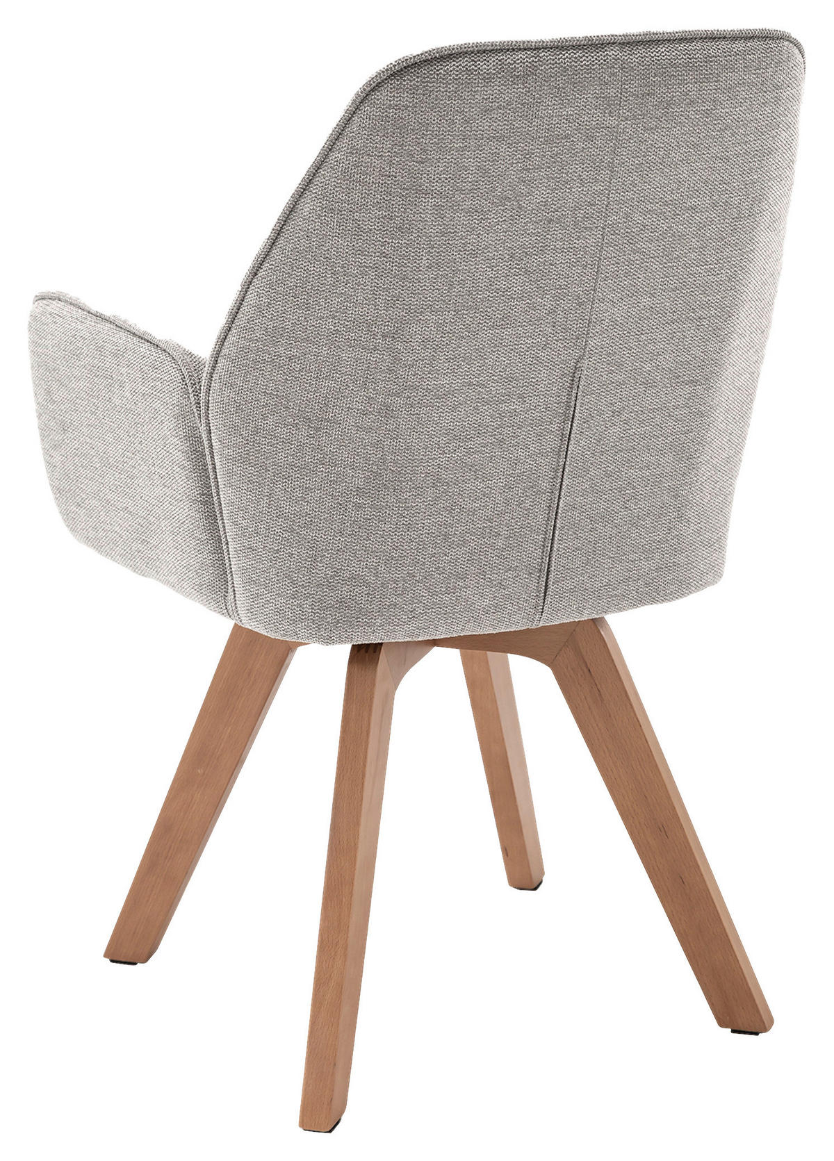 STUHL-SET - Buchefarben/Hellgrau, MODERN, Holz/Textil (57/89/61cm) - MID.YOU