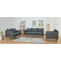 TROSJED tekstil  tamno siva    - tamno siva/prirodne boje, Design, tekstil/drvo (188/84/82cm) - Livetastic