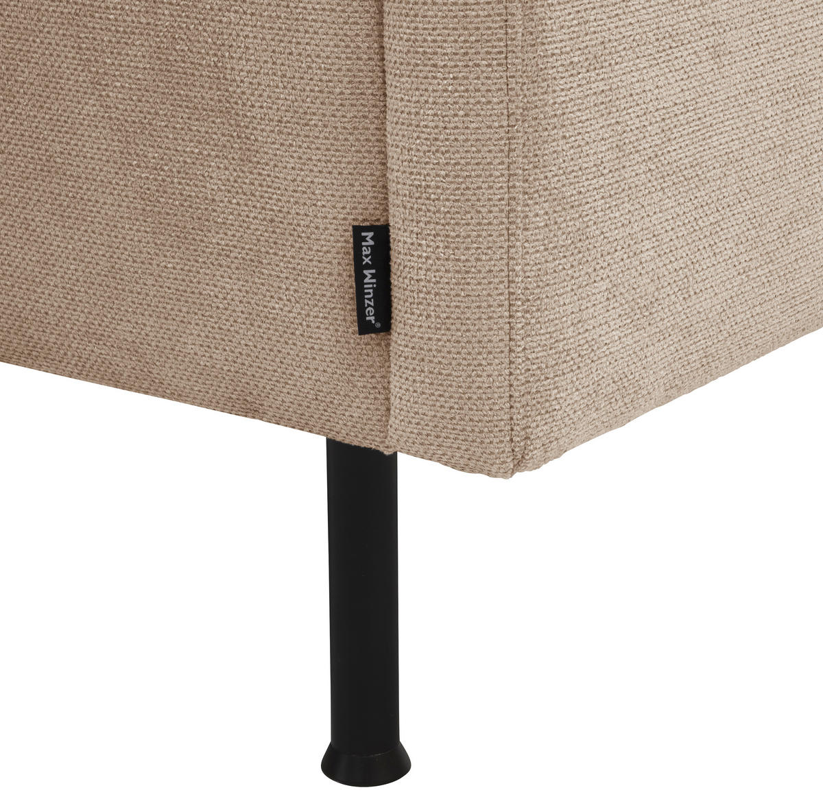 SESSEL in Flachgewebe Beige  - Beige/Schwarz, Modern, Textil/Metall (76/78/89cm) - Max Winzer