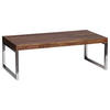COUCHTISCH Sheesham massiv 120/60/40 cm rechteckig Sheeshamfarben  - Chromfarben/Sheeshamfarben, Design, Holz/Metall (120/60/40cm) - MID.YOU