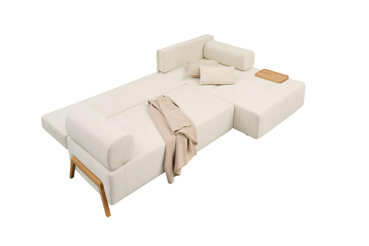 ROHOVÁ SEDAČKA, textil,  - přírodní barvy, Natur, dřevo/textil (287/183cm) - Niels Andersson