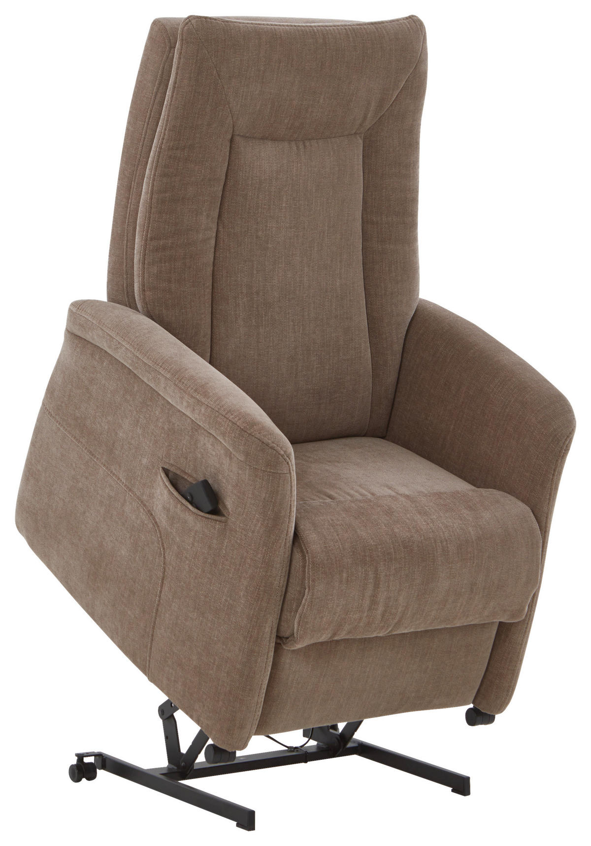 FERNSEHSESSEL in Chenille Beige  - Beige/Grau, Konventionell, Kunststoff/Textil (78/115/90cm) - Hukla