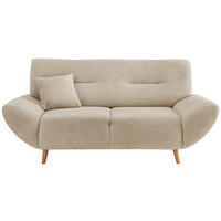 3-SITZER-SOFA in Bouclé Beige  - Wildeiche/Beige, KONVENTIONELL, Holz/Textil (205/81/90cm) - MID.YOU