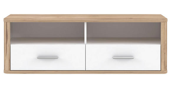 TV-ELEMENT 120,2/41,5/41,3 cm - Eichefarben/Alufarben, KONVENTIONELL, Holzwerkstoff/Metall (120,2/41,5/41,3cm) - Xora