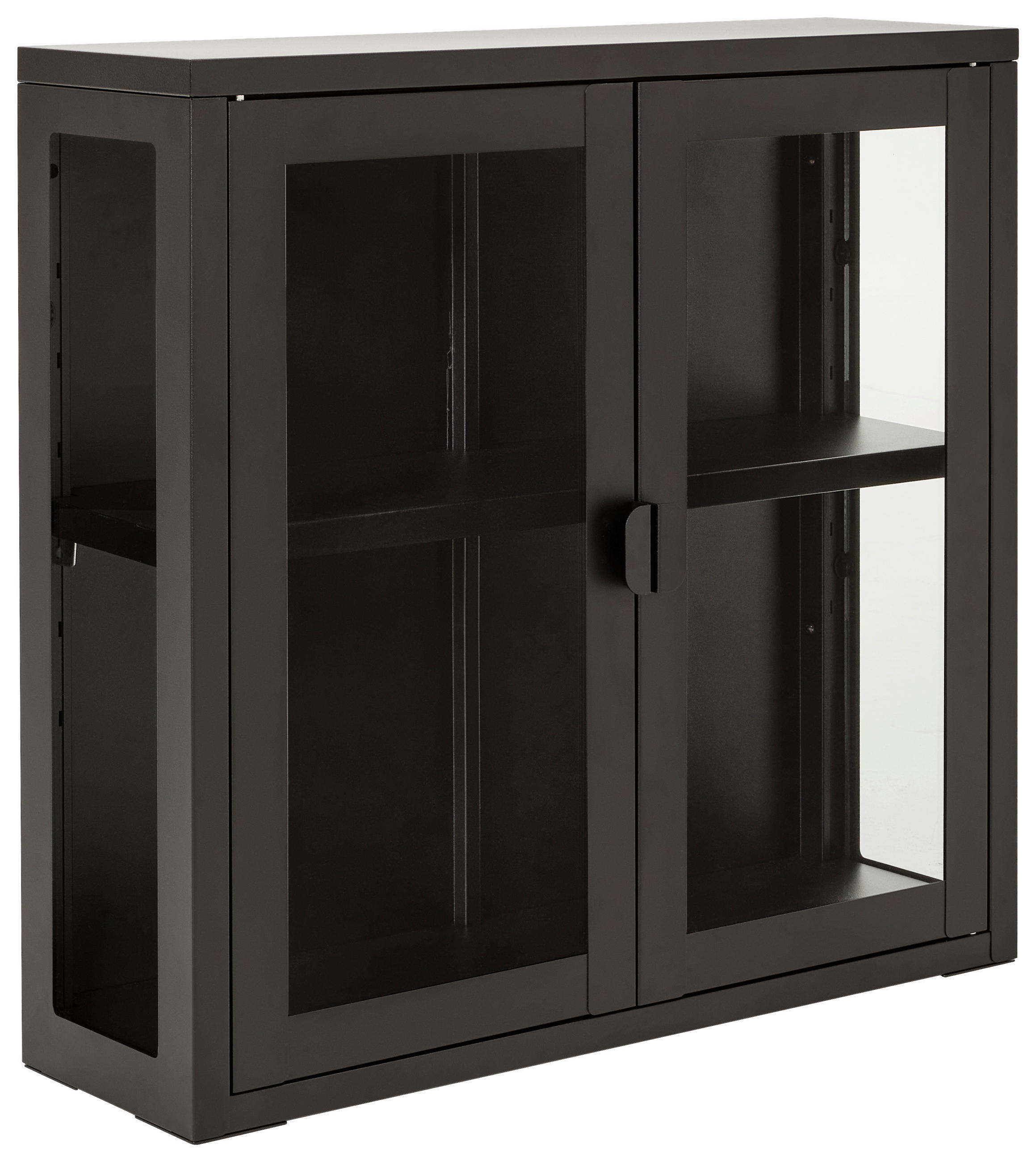 HÄNGEVITRINE in Schwarz  - Schwarz, Design, Glas/Metall (60/57/18cm) - Xora