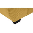 ECKSOFA Currygelb Cord Rückenkissen, Armlehnenkissen, Bettkasten, Schlaffunktion, Rücken echt, Liegefläche im Originalstoff  - Currygelb/Schwarz, KONVENTIONELL, Kunststoff/Textil (304/212cm) - Carryhome
