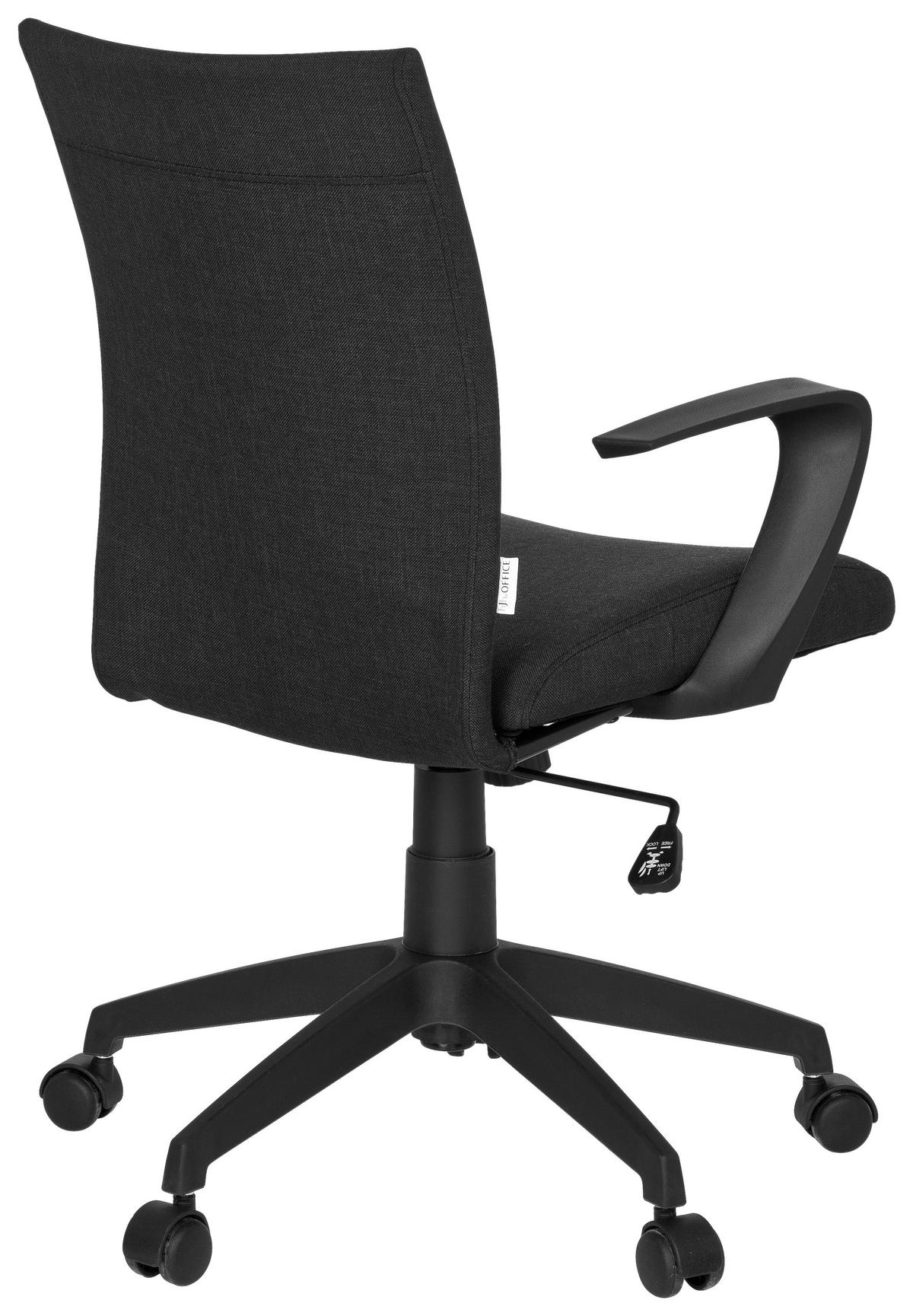 OTOČNÁ ŽIDLE, plochá tkanina, černá - černá, Moderní, textil/plast (54/104/44cm) - MID.YOU