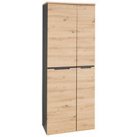 ARHIVSKA OMARA  barve grafita, hrast artisan  - barve grafita/hrast artisan, Moderno, leseni material (75/197/38cm) - Voleo