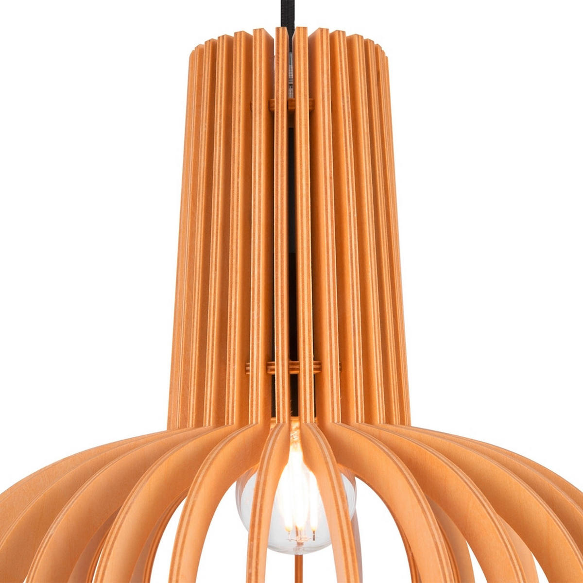 PENDELLEUCHTE 25,5/41,5 cm    - Beige/Schwarz, Modern, Holz/Metall (25,5/41,5cm) - MAYTONI