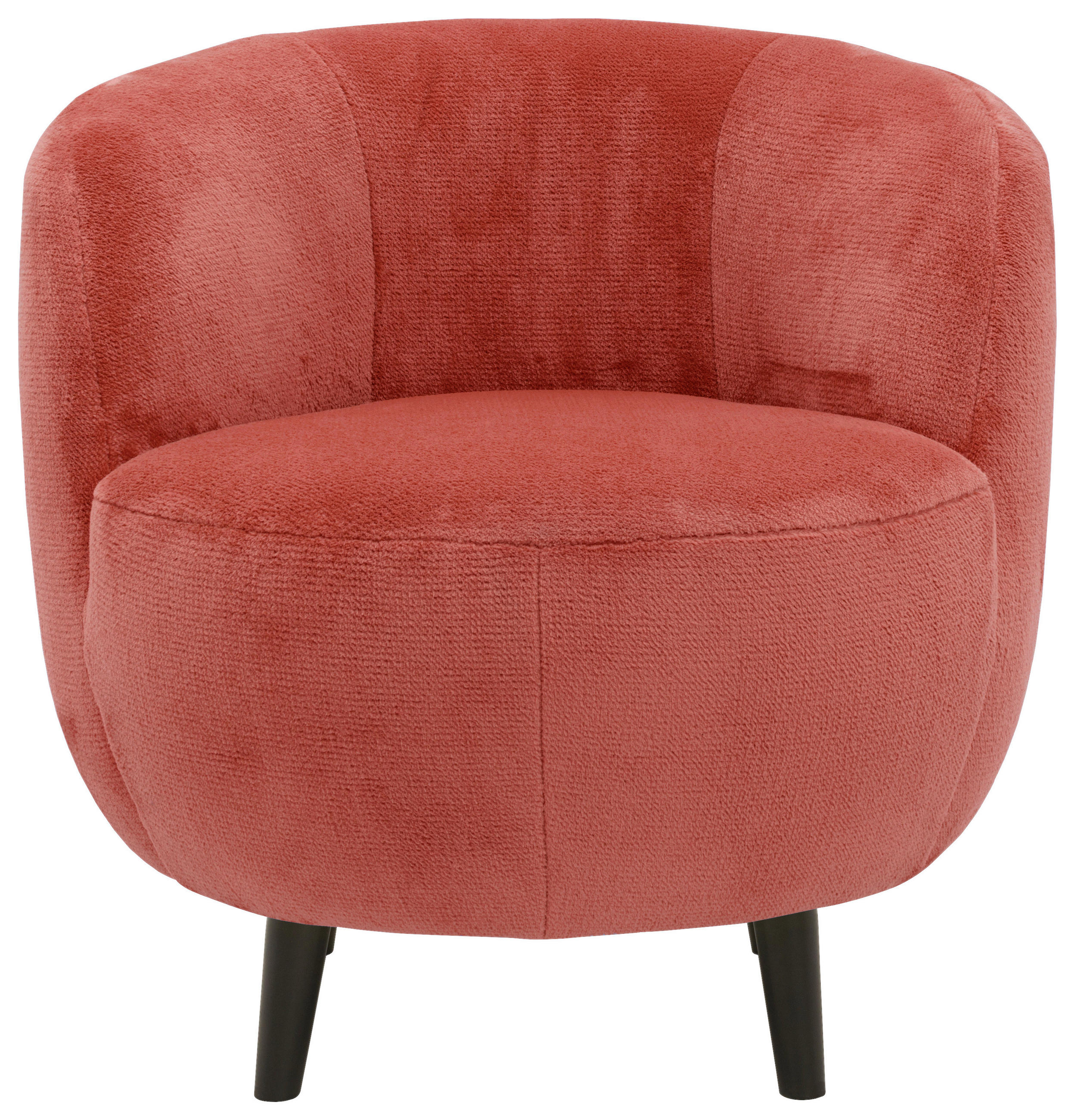 SESSEL in Webstoff Orange  - Schwarz/Orange, Design, Holz/Textil (72/72/76cm) - LOOKS by W.Joop