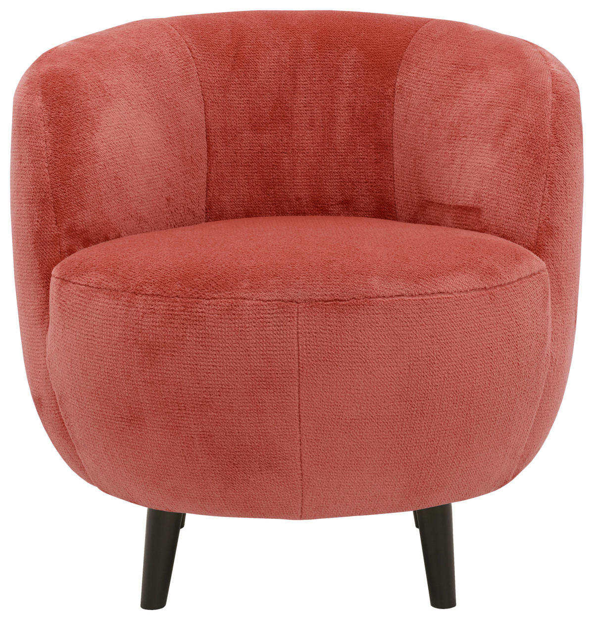 SESSEL Webstoff Orange    - Schwarz/Orange, Design, Holz/Textil (72/72/76cm) - LOOKS by W.Joop
