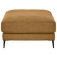 HOCKER Feincord Gelb  - Gelb/Schwarz, Design, Textil/Metall (90/43/90cm) - Dieter Knoll