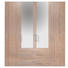 KLEIDERSCHRANK in Eichefarben - Eichefarben/Alufarben, Design, Glas/Holzwerkstoff (200/216/58cm) - Hom`in KLEIDERSCHRANK in Eichefarben - Eichefarben/Alufarben, Design, Glas/Holzwerkstoff (200/216/58cm) - Hom`in