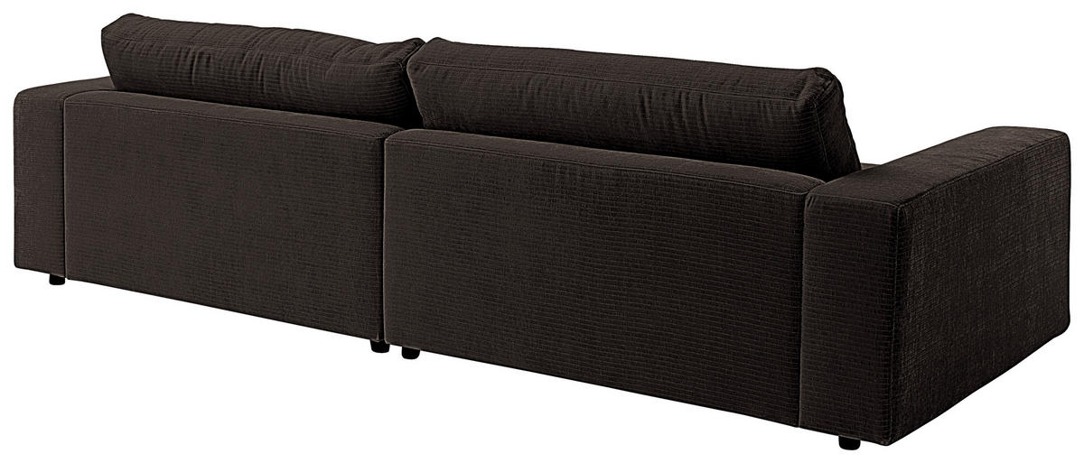 3-SITZER-SOFA in Chenille Anthrazit  - Anthrazit/Schwarz, Design, Kunststoff/Textil (290/86/127cm) - Lomoco