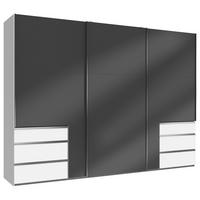 SCHWEBETÜRENSCHRANK  in Grau, Weiß  - Chromfarben/Weiß, MODERN, Holzwerkstoff (300/216/65cm) - MID.YOU