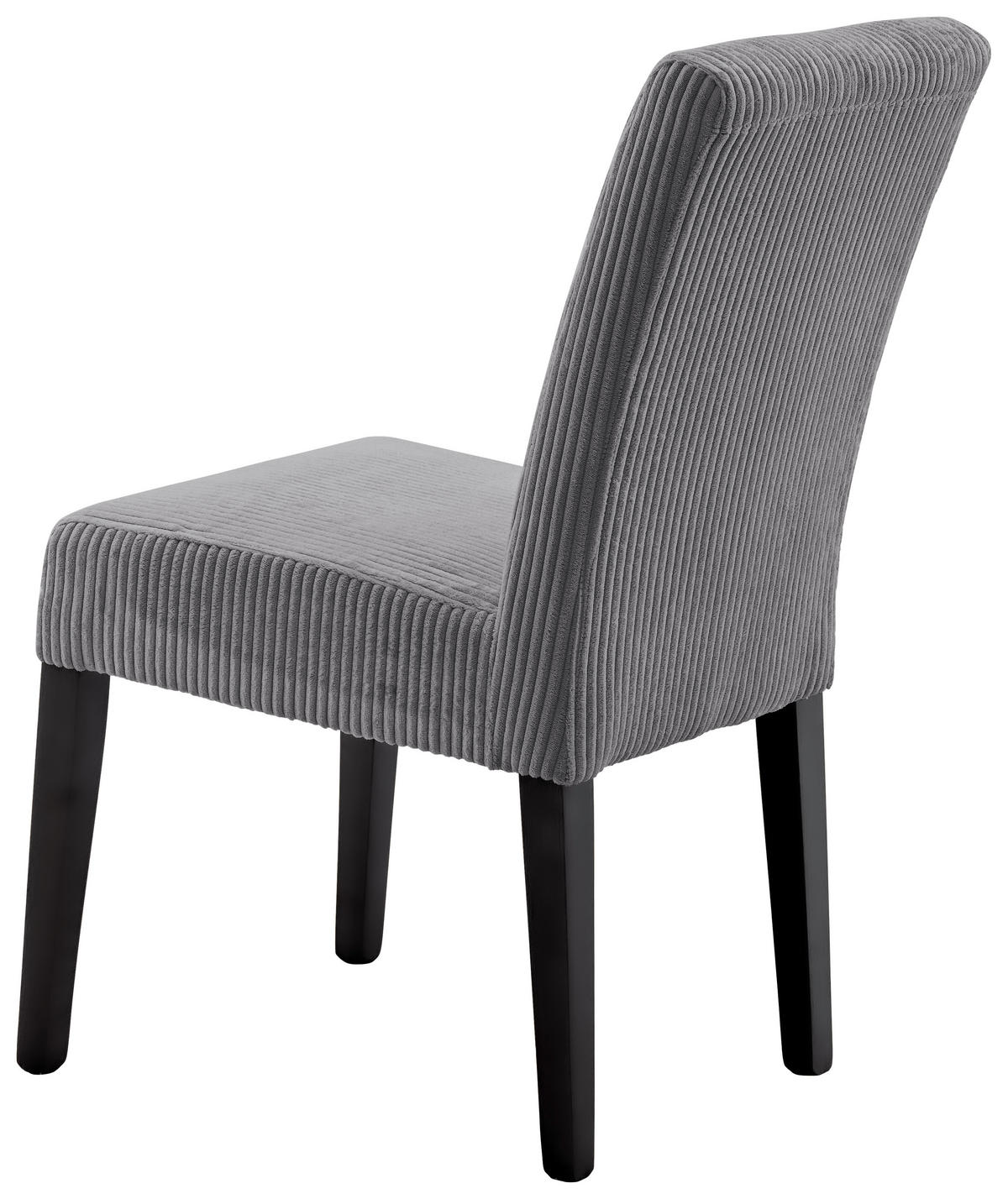 STUHL in Holz, Textil Anthrazit, Schwarz  - Anthrazit/Schwarz, KONVENTIONELL, Holz/Textil (47,5/91,5/63cm) - home24