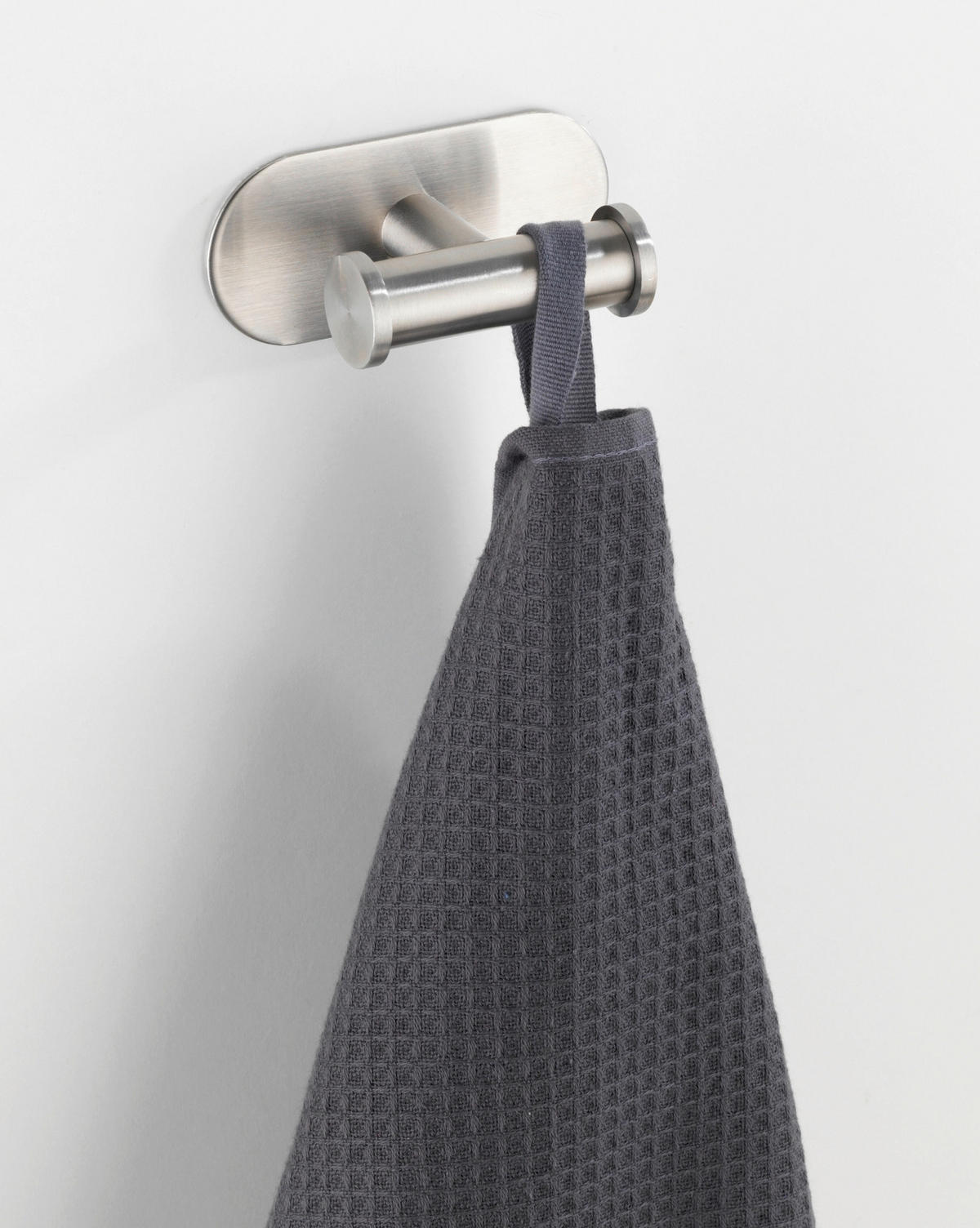 WANDHAKEN  in Edelstahlfarben  - Edelstahlfarben, Basics, Metall (10/4,5/6,5cm) - Wenko