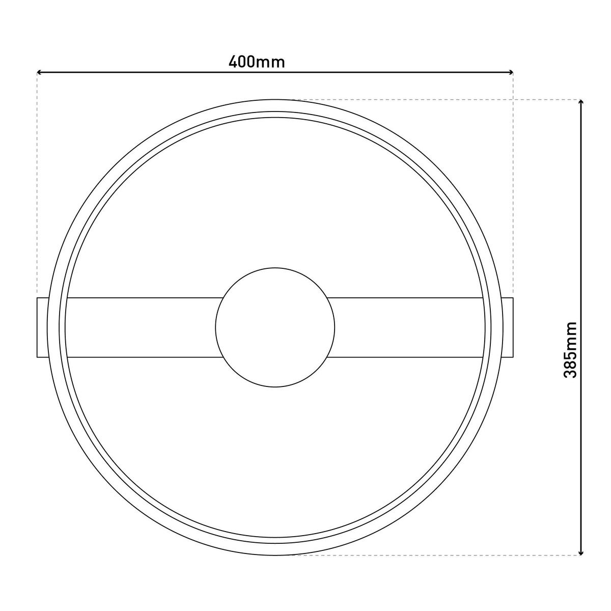LED-DECKENLEUCHTE CIMO 40/38.5/8 cm   - Schwarz/Weiß, KONVENTIONELL, Kunststoff/Metall (40/38.5/8cm) - Näve