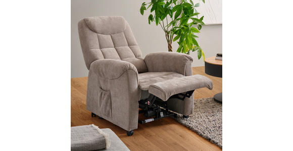 FERNSEHSESSEL in Chenille, Flachgewebe Grau  - Schwarz/Grau, KONVENTIONELL, Kunststoff/Textil (83/113/92cm) - Xora