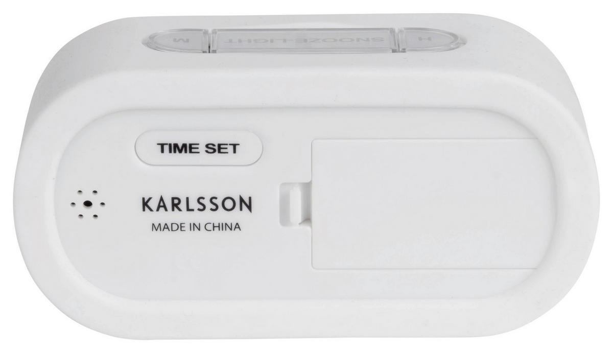 WECKER 14/7/5 cm   - Weiß, Basics, Kunststoff (14/7/5cm) - Karlsson
