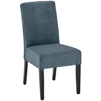 STUHL Webstoff Blau Buche massiv  - Blau/Wengefarben, MODERN, Holz/Textil (48/95/62cm)
