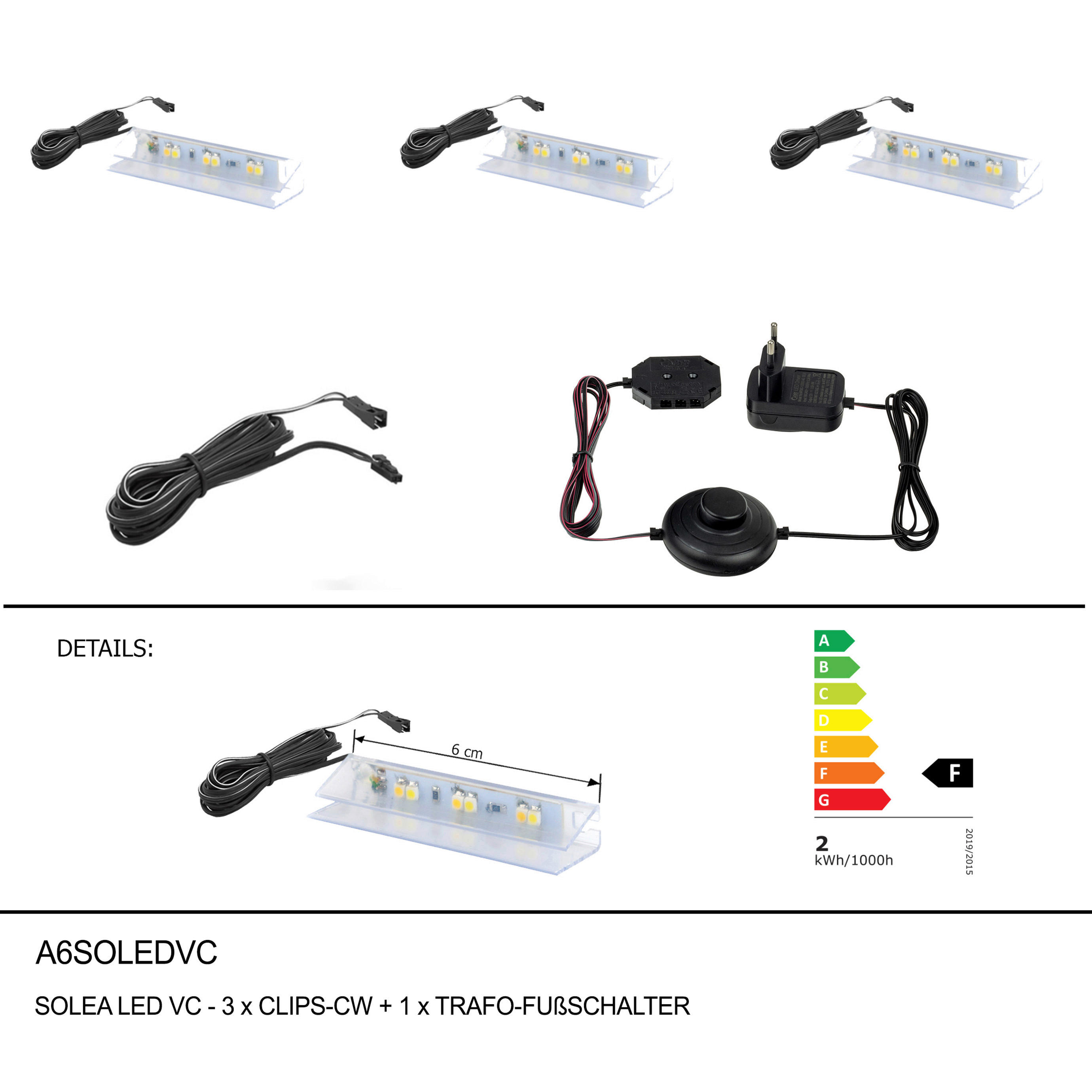GLASBODENBELEUCHTUNGS-SET LED-Leuchtmittel  - KONVENTIONELL, Kunststoff - Carryhome