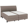 BOXSPRINGBETT 180/200 cm  in Hellbraun  - Hellbraun/Schwarz, KONVENTIONELL, Kunststoff/Textil (180/200cm) - Musterring