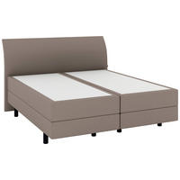 BOXSPRINGBETT 180/200 cm  in Hellbraun  - Hellbraun/Schwarz, KONVENTIONELL, Kunststoff/Textil (180/200cm) - Musterring