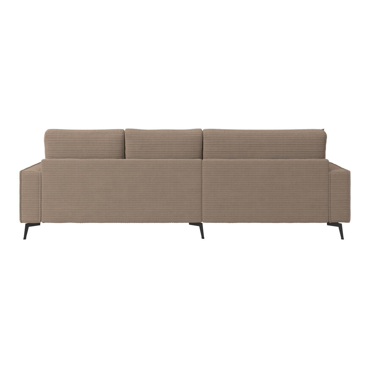 ECKSOFA ZERO Braun Cord Zierkissen, Rückenkissen  - Schwarz/Braun, Trend, Textil/Metall (173/286cm) - Livetastic