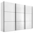 SCHWEBETÜRENSCHRANK  in Weiß  - Schwarz/Weiß, KONVENTIONELL, Glas/Holzwerkstoff (280/222/68cm) - Moderano