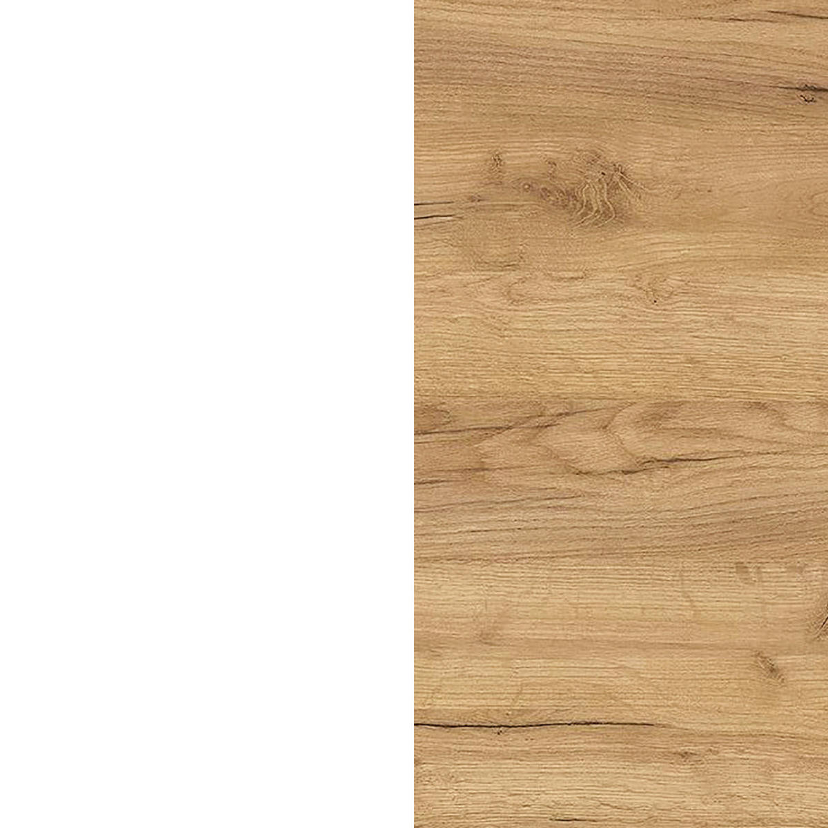 GARDEROBE 3-teilig  in 104/200/33 cm  - Eichefarben/Weiß, Design, Glas/Holzwerkstoff (104/200/33cm) - Germania