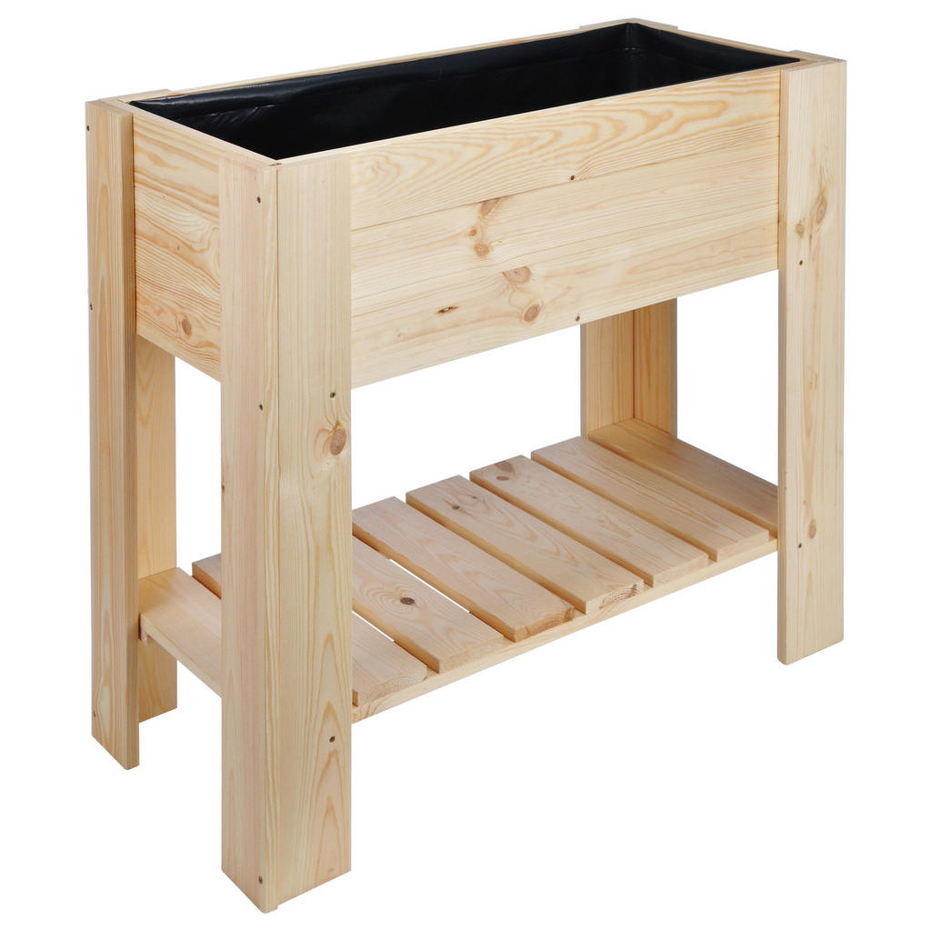 Hochbeet Kiefer Mit Ablagefläche 86,8x40x80 Cm