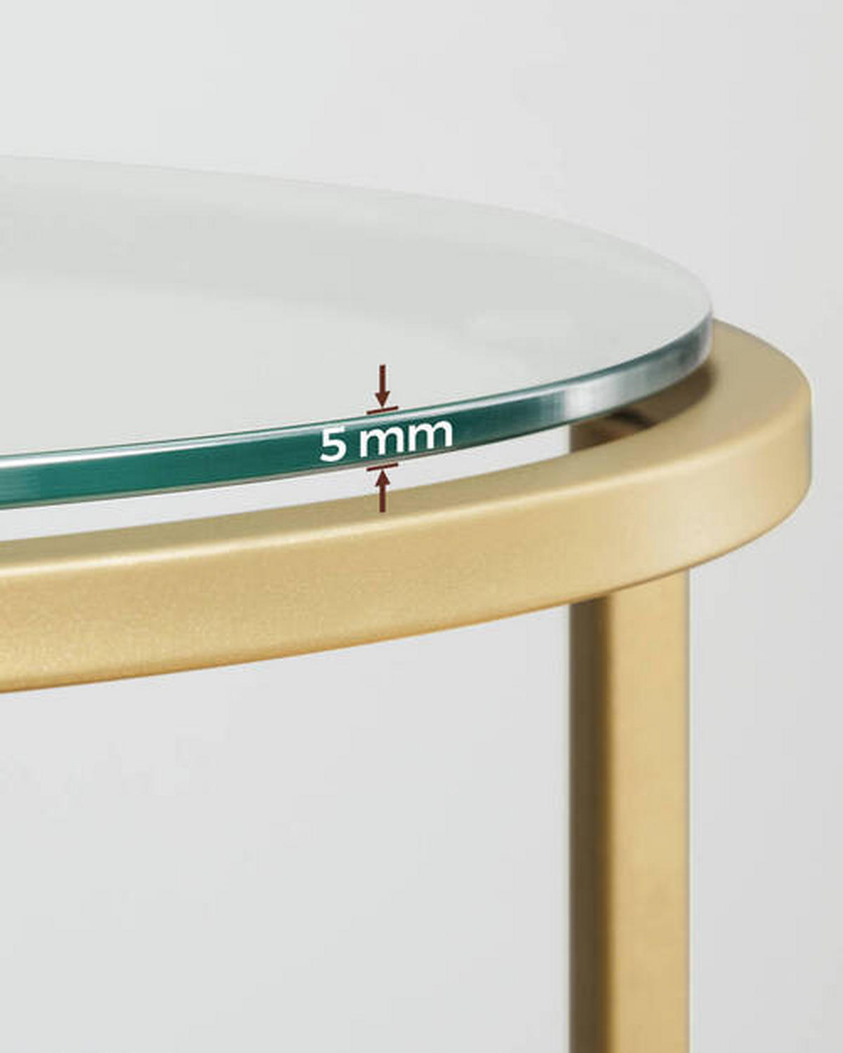 BEISTELLTISCH in Metall, Glas 50/50/55 cm  - Goldfarben, Trend, Glas/Metall (50/50/55cm) - Boxxx